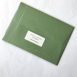 Letterpress Green Floral Motif Flat Note Card by Annie Broughman