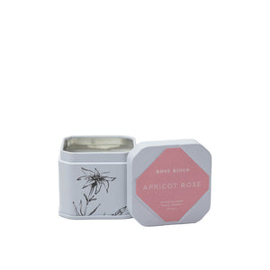 Rosy Rings APRICOT ROSE Travel Tin Candle with Matches 3oz