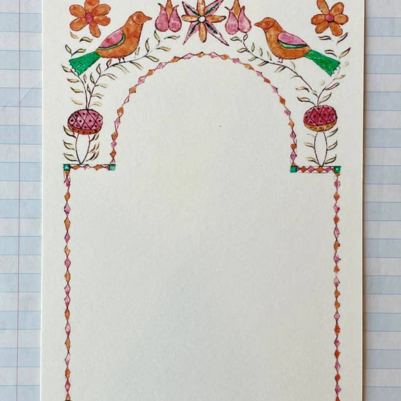 Folk Art Bird Frame Stationery Set by Parcel