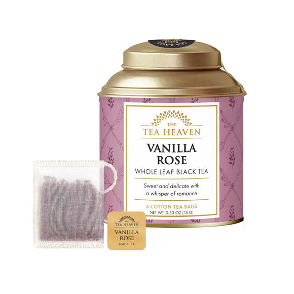 Vanilla Rose Mini Tea Bag Canister