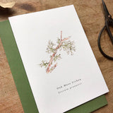 Lichen Botanical Greeting Card by Annie Broughman