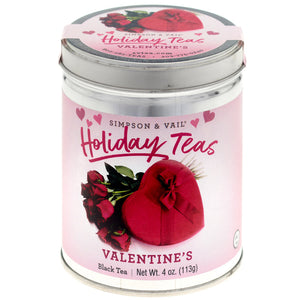 Valentine's Tea Blend | Chocolate, Pomegranate & Raspberry Loose Leaf Black Tea (4oz Tin)