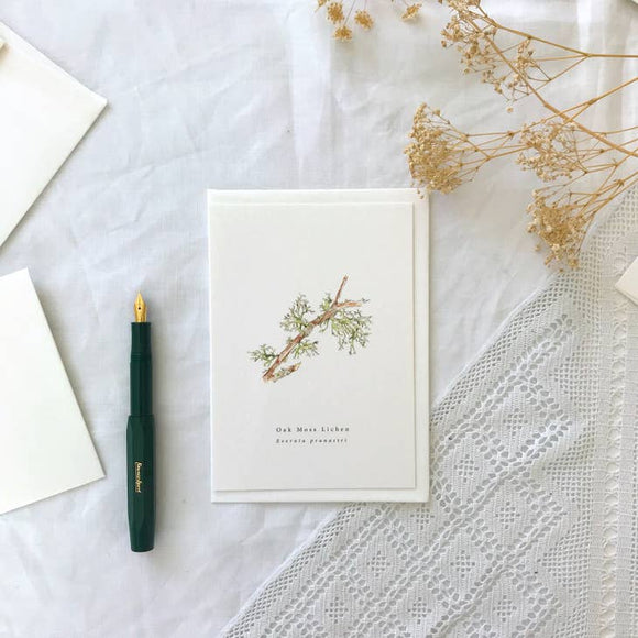 Lichen Botanical Greeting Card by Annie Broughman