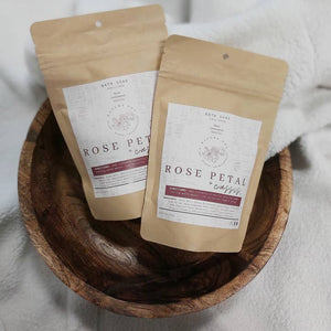 Rose Petal + Cassis Bath Soak | Fragrant Fizzing Bath Salts (7 oz)