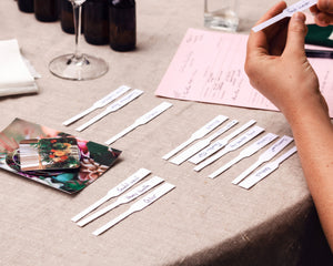 Scent Strips on Table | Krystal Rhoads Photography
