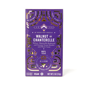 Walnut and Chanterelle Dark Chocolate Bar (no refined sugar)