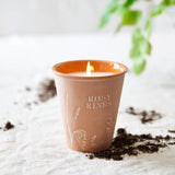 Rosy Rings APRICOT ROSE GARDEN POT CANDLE 12oz
